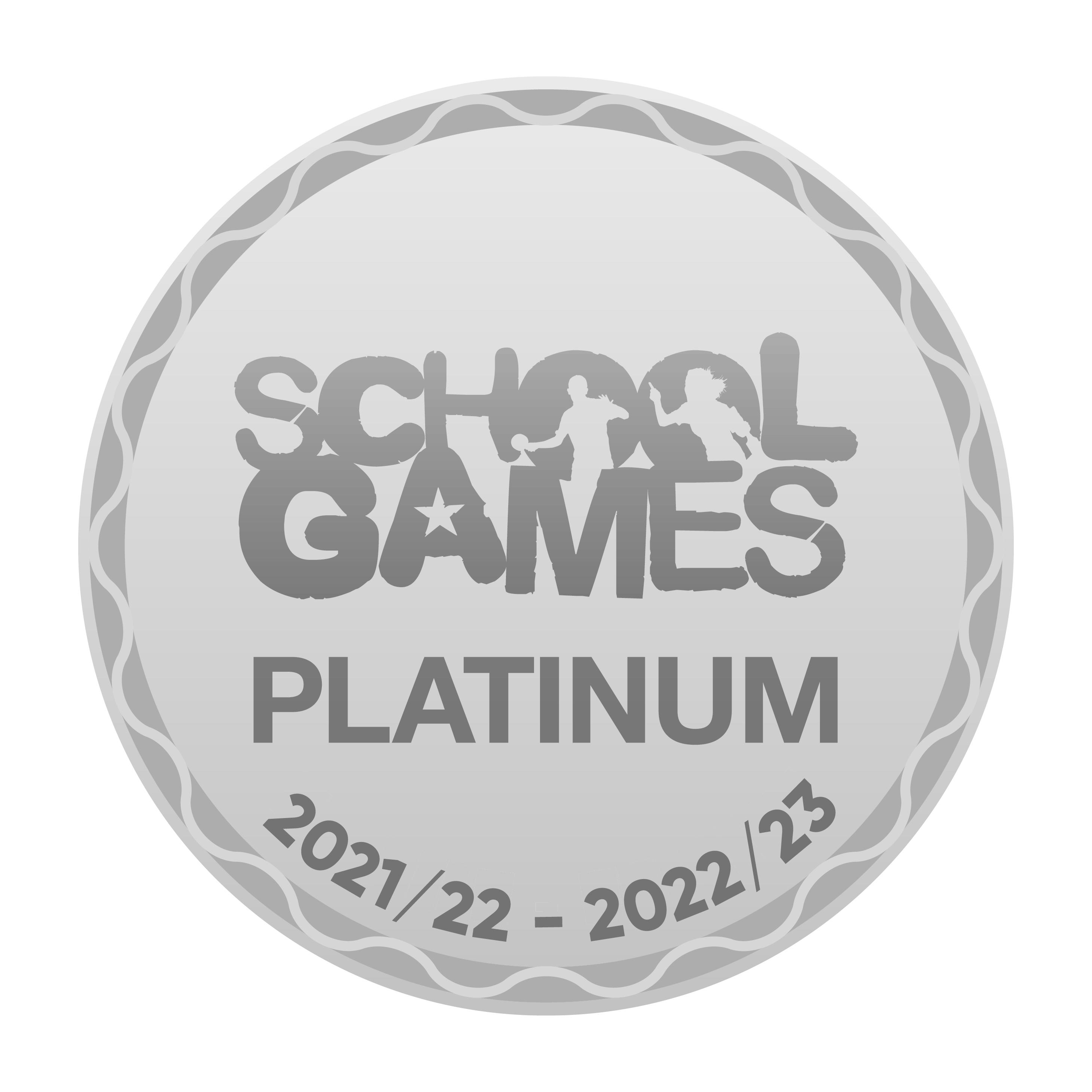 School Games Platinum Award 2021-22